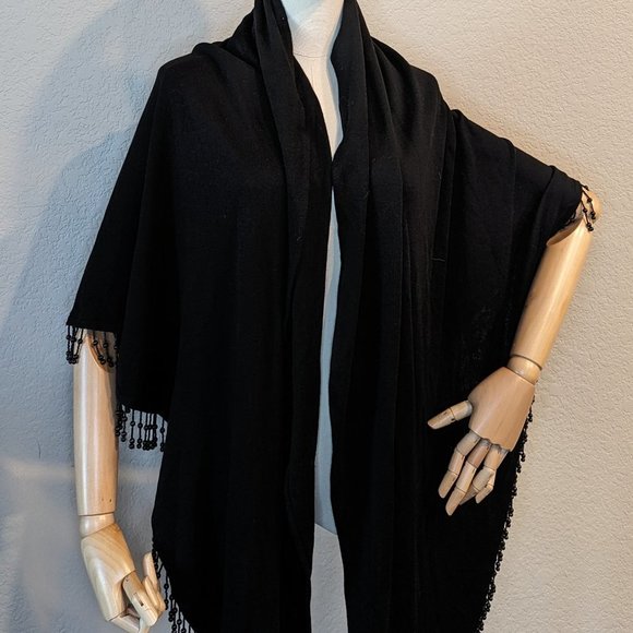 Silver Threads LTD Beaded Fringe Cape | Goth | Witchy - Picture 4 of 6